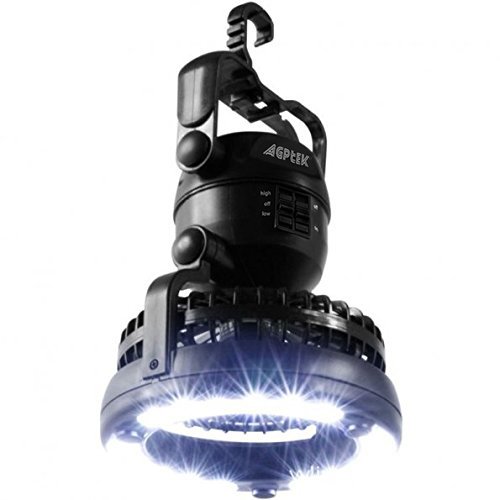 AGPTEK 2-in-1 18 LED Camping Fan Lantern for Outdoor and Emergencies